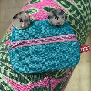 NWT Fabriano Teal Frog Coin Purse Made in Italy
